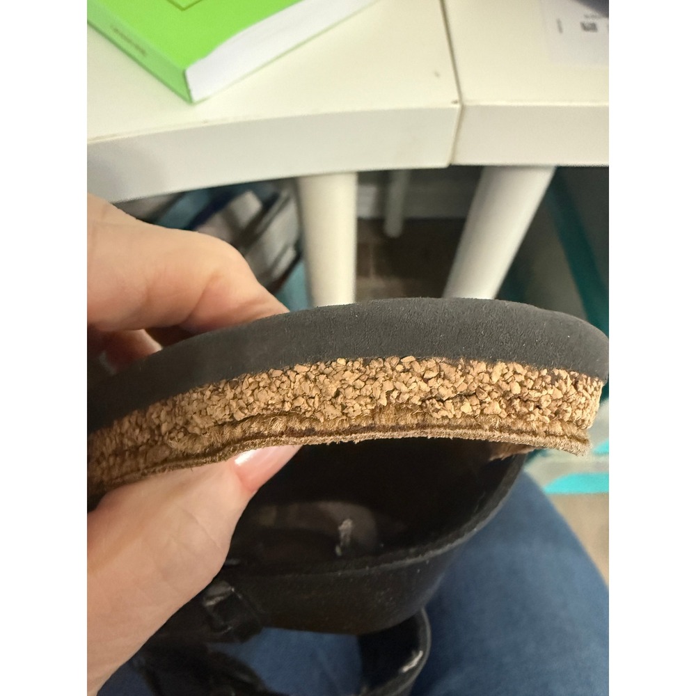 Birkenstock Arizona Black Leather Sandals EU 35 US 4-5 Cork Wear Repair Project - Picture 9 of 9